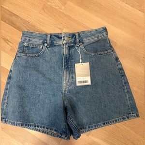 Everlane Women's A-line Denim Shorts - Mid Blue
